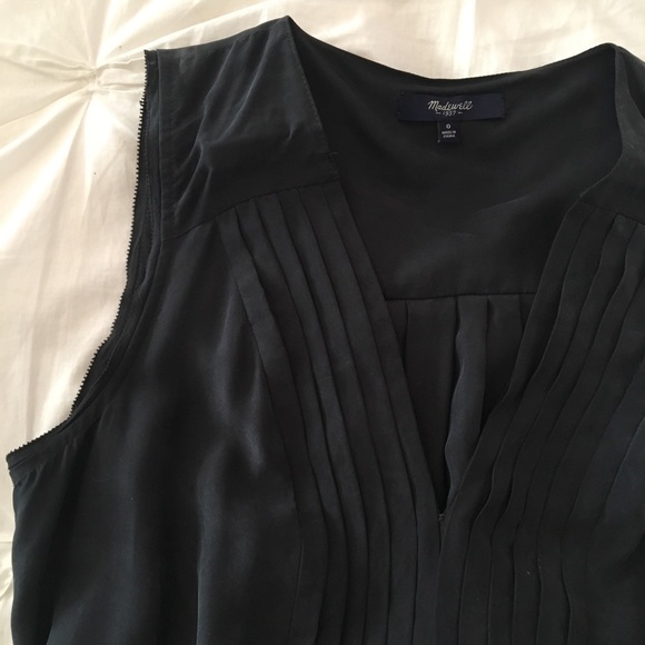 NWOT Madewell Black Silk Maxi Stress - Picture 5 of 8